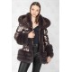 Waterproof Jacket with natural fox fur edges