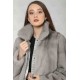 Faux fur jacket (Canadian mink) with snake skin