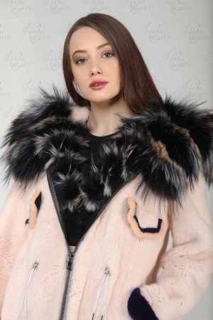 A jacket from natural wolf fur