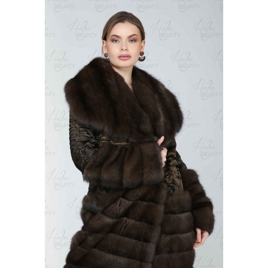 Jacket from torrents fur and swarches