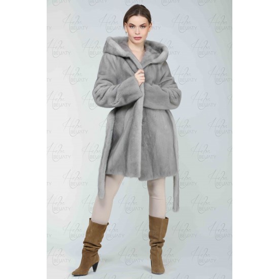 Canadian mink faux fur jacket