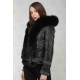 Sheepskin jacket with fox fur