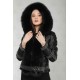 Sheepskin jacket with fox fur