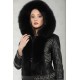 Sheepskin jacket with fox fur