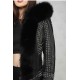 Sheepskin jacket with fox fur