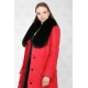 Jacket, stretch fabric, with natural fox fur
